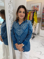 Bhandej Trend Print Crepe Satin Shirt for Women