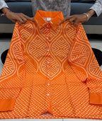 Bhandej Trend Print Crepe Satin Shirt for Women