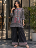 Black Printed Co-Ord Set for Women | Designer Ethnic Co-Ord Outfit Unity Designer