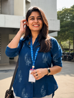Navy Blue Rayon Printed Casual Shirt for Women | Office Wear Collared Shirt