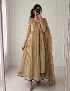 mul chanderi suit set