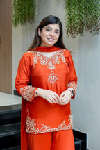 Designer Embroidered Kurti Sharara Set with Dupatta for Women