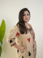 Kalamkari Pure Cotton Kurti Pant Dupatta Set for Women