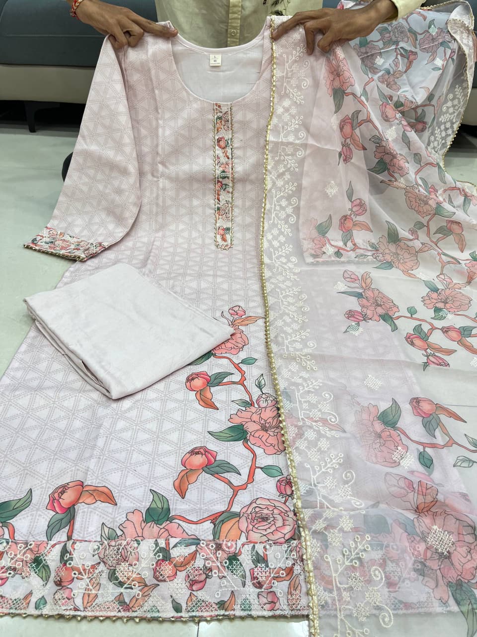 Beige Printed Kurti Pant Set for Women | Designer Traditional Wear Unity Designer