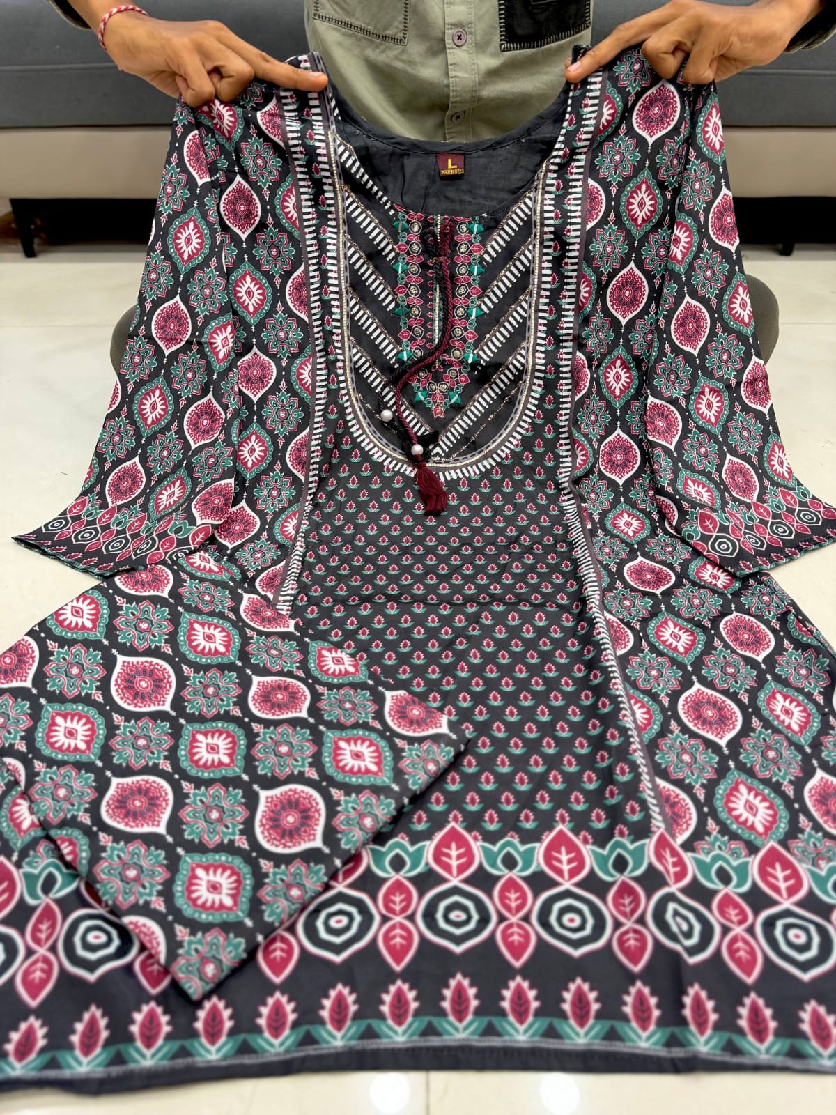 Black Traditional Printed Co-Ord Set for Women | Premium Ethnic Wear Unity Designer