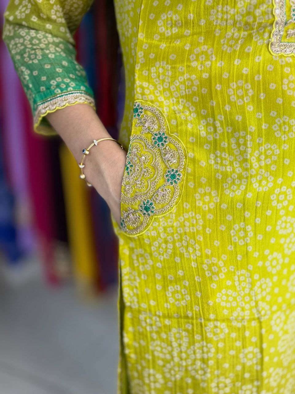 Pista Green Russian Silk Kurti Pant Dupatta Set for Women | Festive Ethnic Suit Set