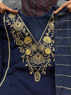 Pure Satori Silk Kurti Set for Women with Banarasi Dupatta | Embroidered Festive Suit Set