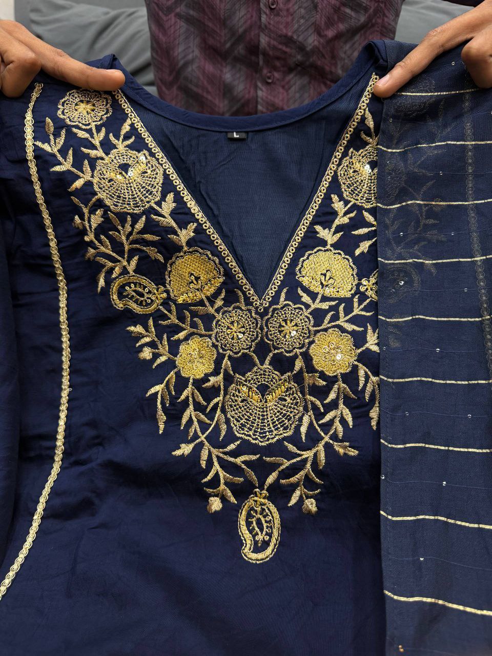 Pure Satori Silk Kurti Set for Women with Banarasi Dupatta | Embroidered Festive Suit Set