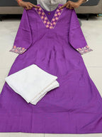 Chanderi Silk Kurti Set for Women with Palazzo | Embroidered Ethnic Wear