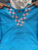 Chanderi Silk Kurti Set for Women with Palazzo | Embroidered Ethnic Wear