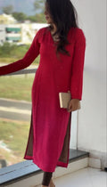 Silqura Ombre Kurti for Women | Sequence Work Long Kurti