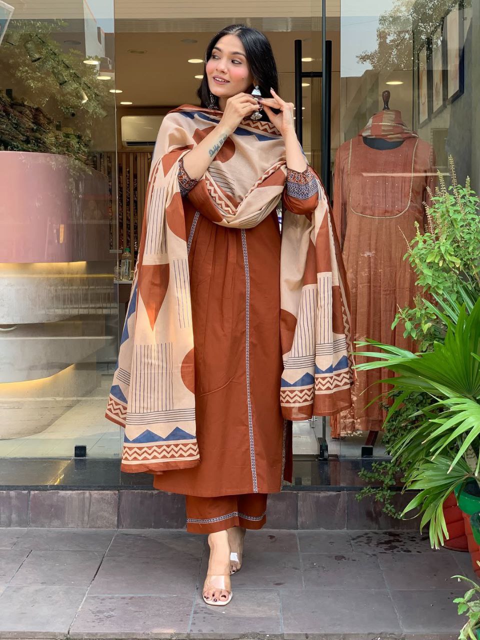 Pure Cotton Kurti Pant Dupatta Set for Women | Daily & Festive Wear (M-3XL)