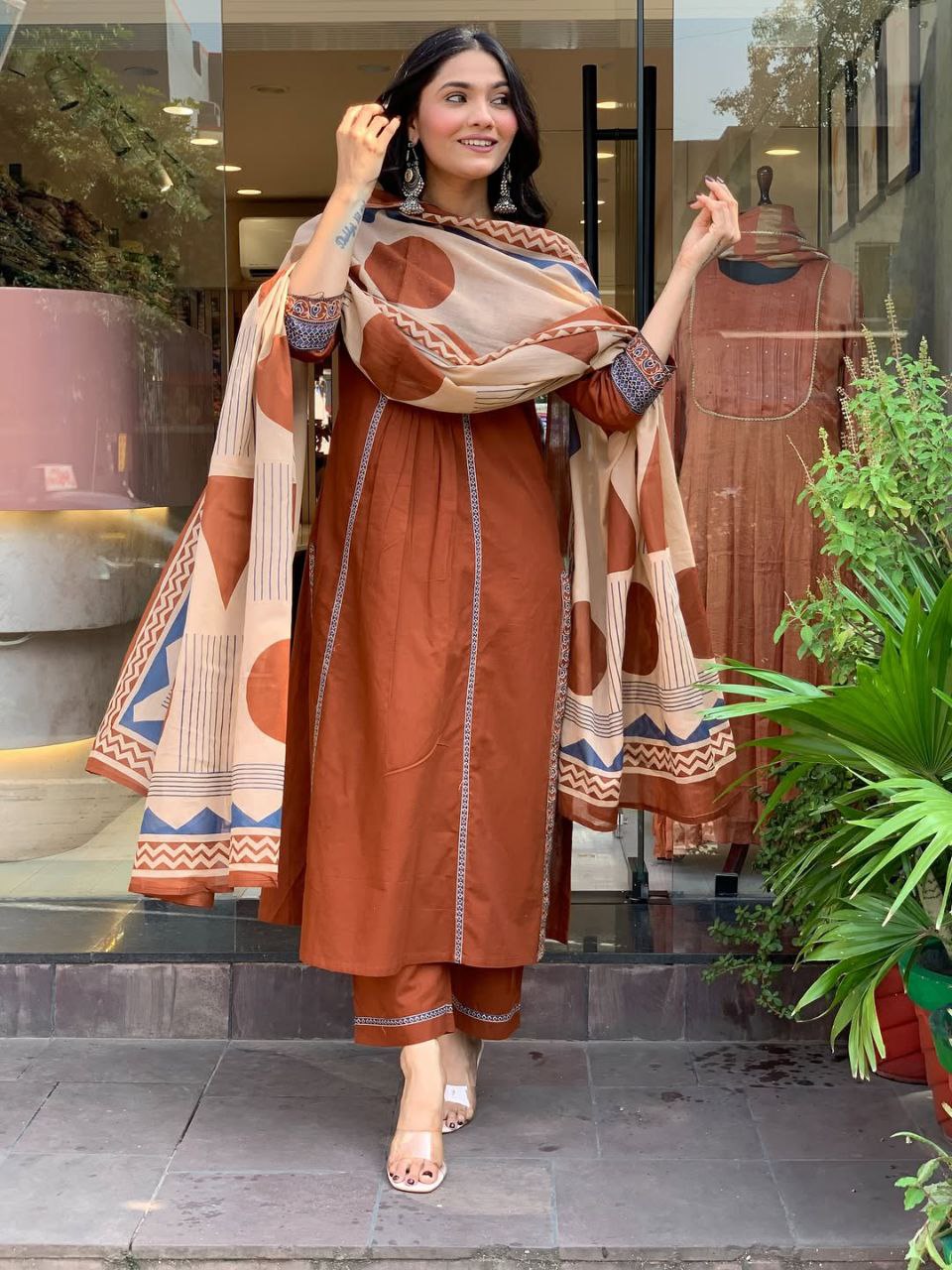 Pure Cotton Kurti Pant Dupatta Set for Women | Daily & Festive Wear (M-3XL)