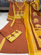 Premium Jaipuri Cotton Kurti Set with Dupatta & Palazzo | Festive & Daily Wear Suit Set