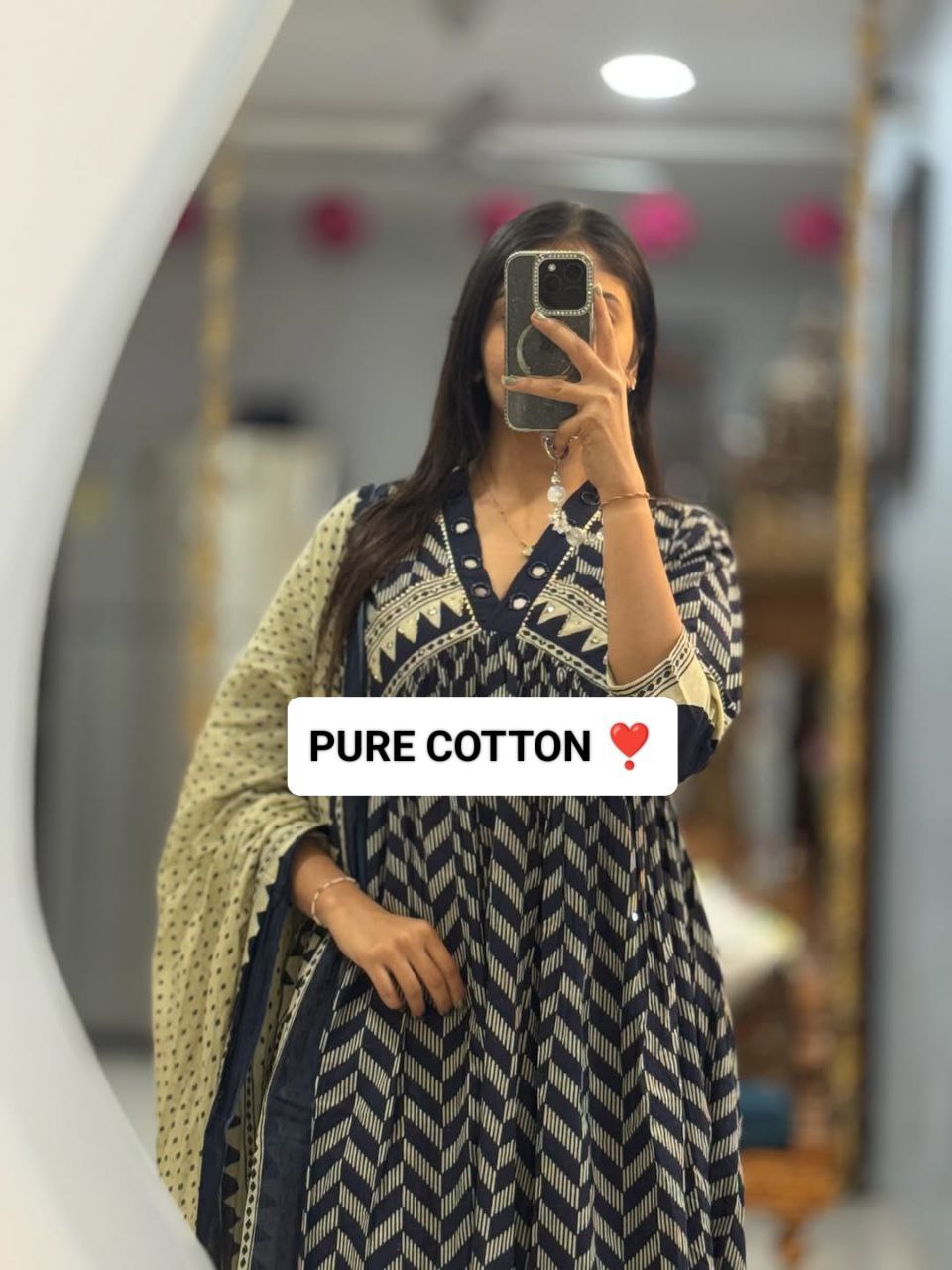 Pure Cotton Kurti Pant Dupatta Set for Women | Daily Wear Office Wear