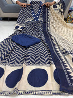 Pure Cotton Kurti Pant Dupatta Set for Women | Daily Wear Office Wear