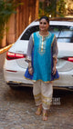 Kareena Inspired Blue Cotton Kurta Palazzo Set for Women