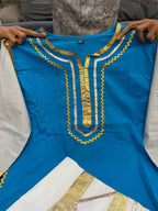 Blue Traditional Kurti Pant Set for Women | Festive Wear Unity Designer