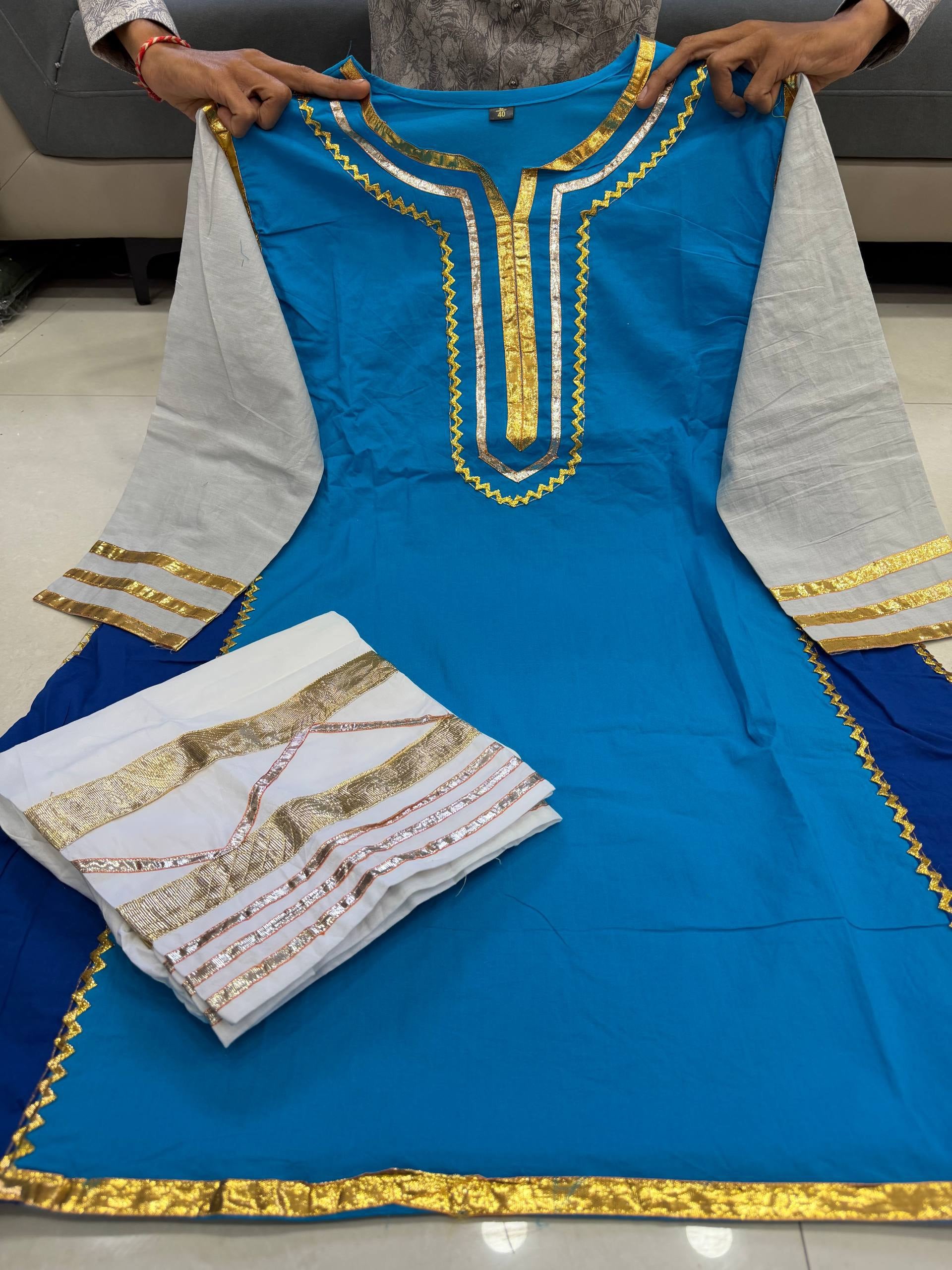 Blue Designer Kurti Set for Women | Party Wear Ethnic Outfit Unity Designer
