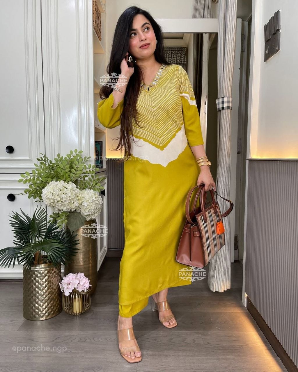 Pure Cotton Slub Kurti Pant Set for Women | Summer Daily Wear Cotton Suit Set