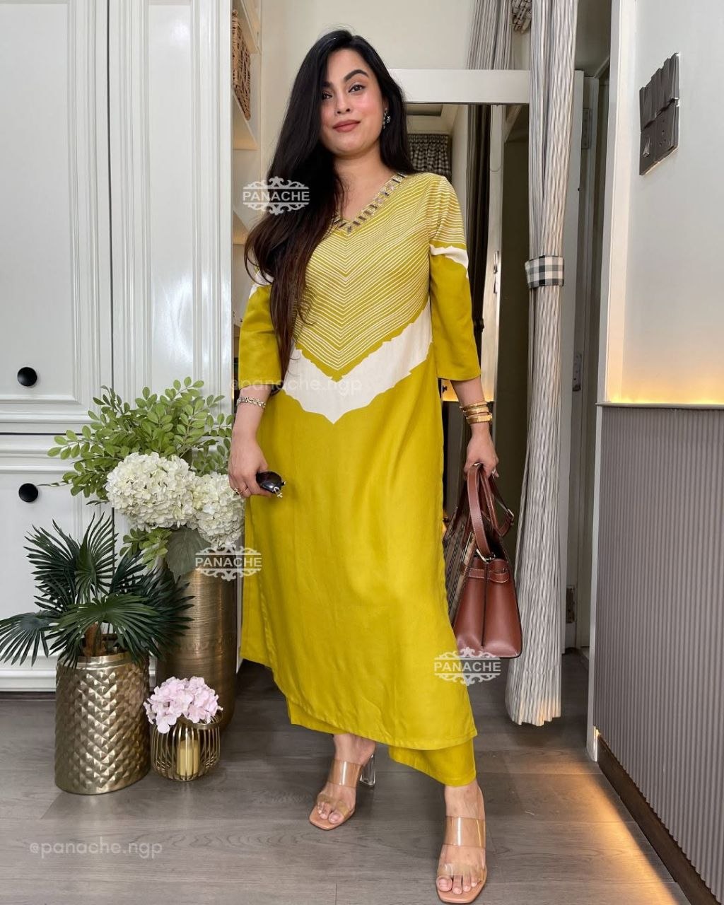 Pure Cotton Slub Kurti Pant Set for Women | Summer Daily Wear Cotton Suit Set