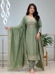 Malay Glass Tissue Suit Set Women | Kanjivaram Handwork Kurti Set
